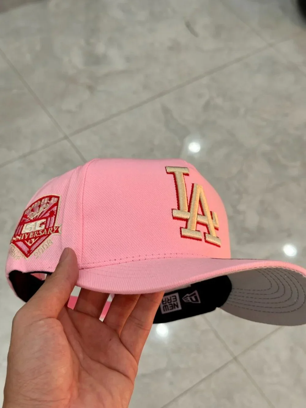 New Era LA Dodgers 50th Anniversary Pink Adjustable Baseball Cap Hat